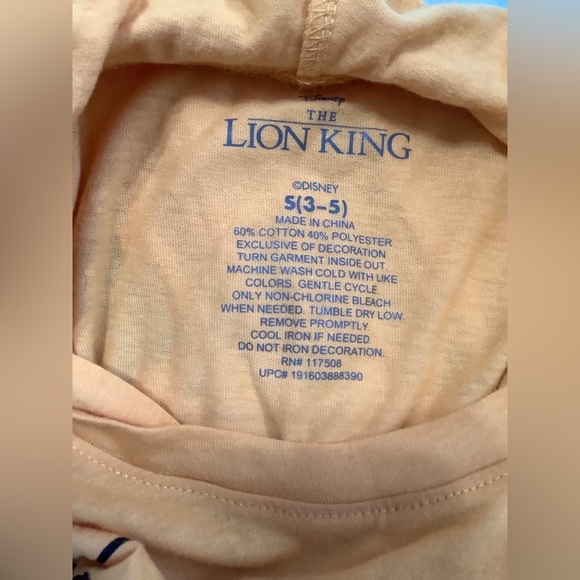 Disney’s The Lion King Simba shirt with ears - Picture 3 of 4